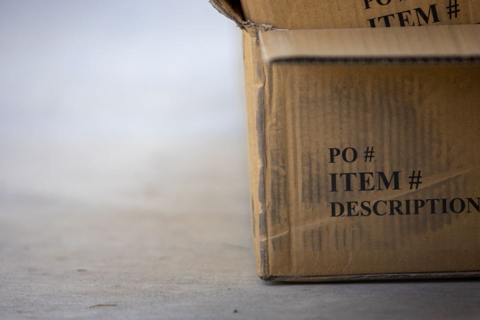 Cajas de cartón preparadas para despacho